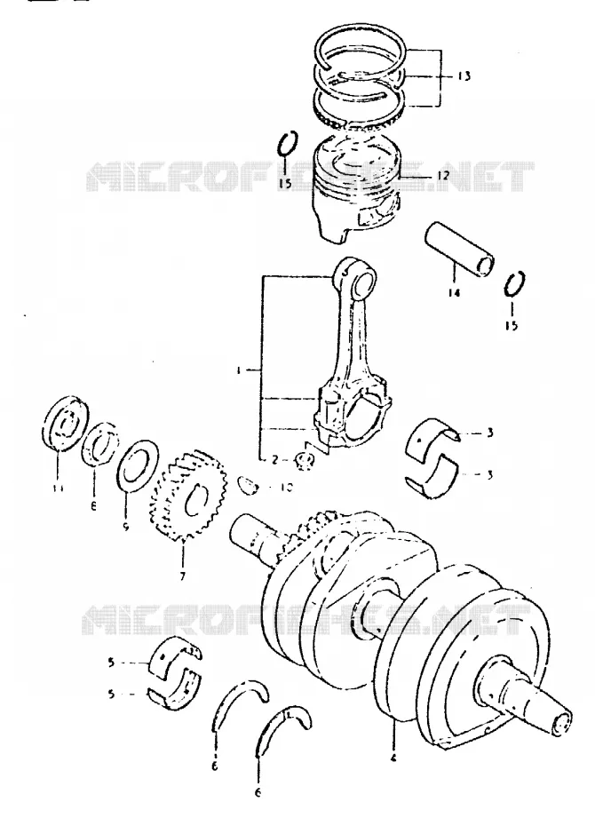 CRANKSHAFT Suzuki MOTO 400 GSX 1981  GSX400LX(T/X)