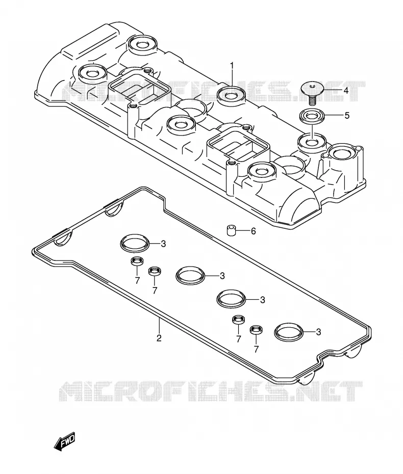 CYLINDER HEAD COVER Suzuki MOTO 1000 GSX-R 2003  GSX-R1000K3(E2)