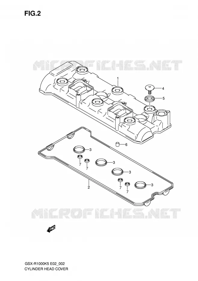 CYLINDER HEAD COVER Suzuki MOTO 1000 GSX-R 2006  GSX-R1000K6(E2)