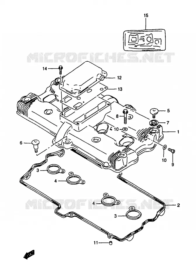 CYLINDER HEAD COVER Suzuki MOTO 1200 BANDIT 1996  GSF1200T/GSF1200ST