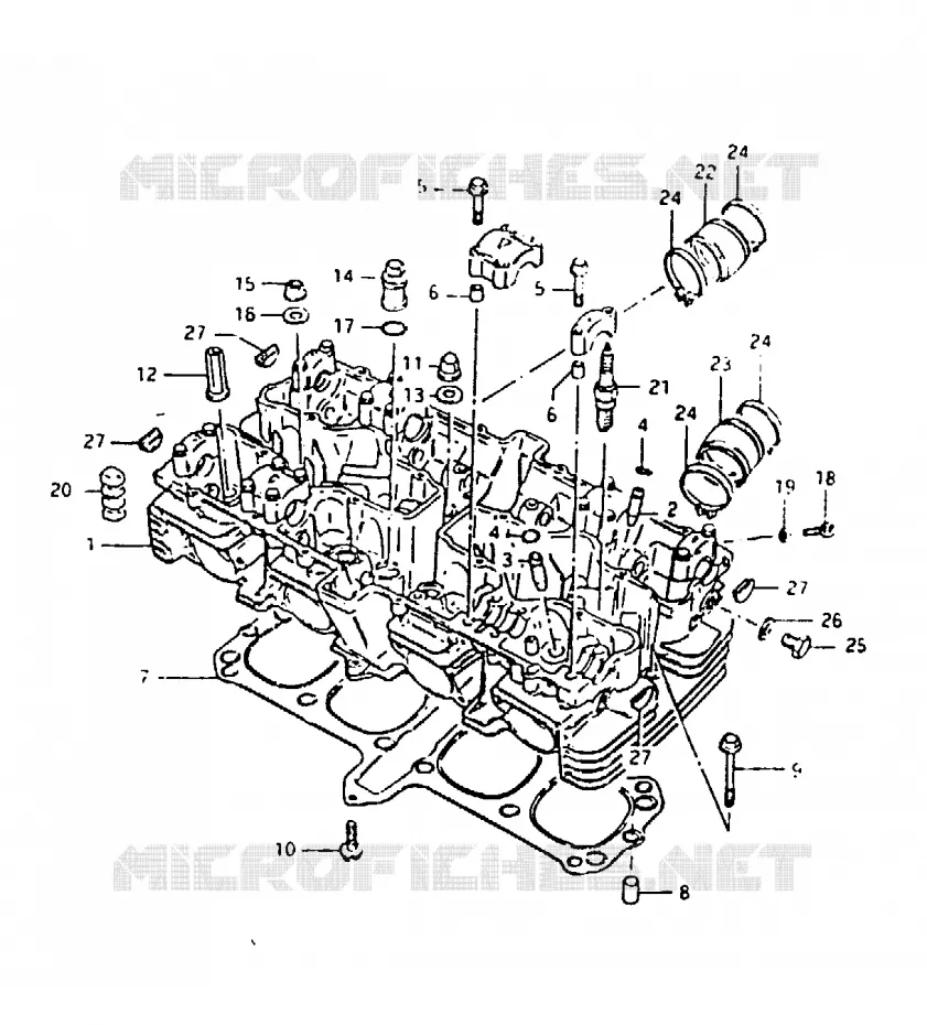 CYLINDER HEAD Suzuki MOTO 1000 GSX 1982  GSX1000SZ