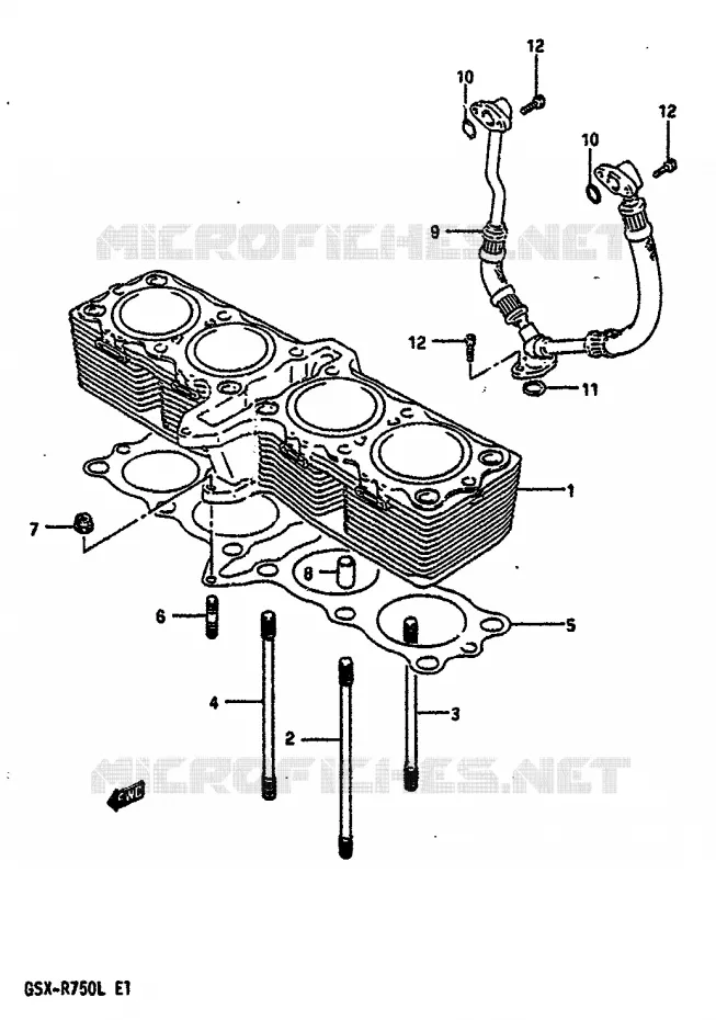 CYLINDER (MODEL L) Suzuki MOTO 750 GSX-R 1990  GSX-R750L(J/K/L)