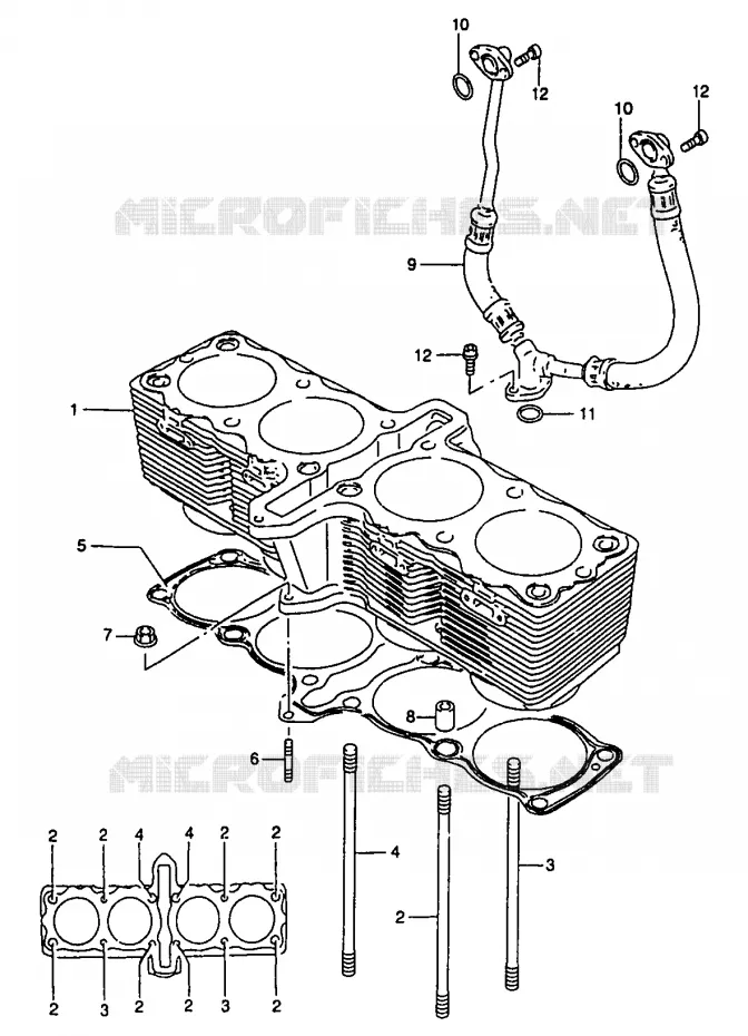 CYLINDER Suzuki MOTO 1200 BANDIT 1996  GSF1200ST(T/V/W/X/Y)