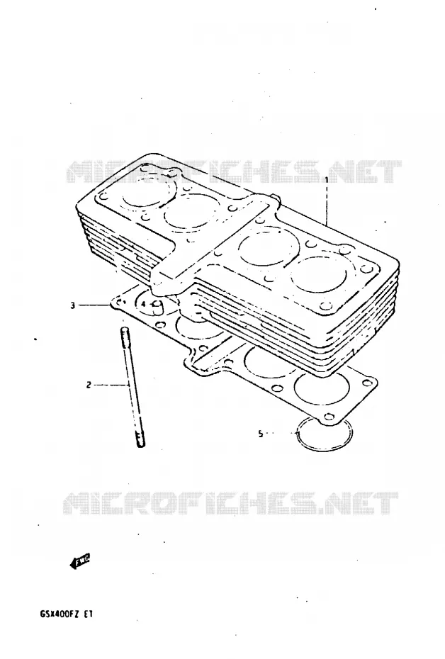 CYLINDER Suzuki MOTO 400 GSX 1982  GSX400FZ(X/Z)