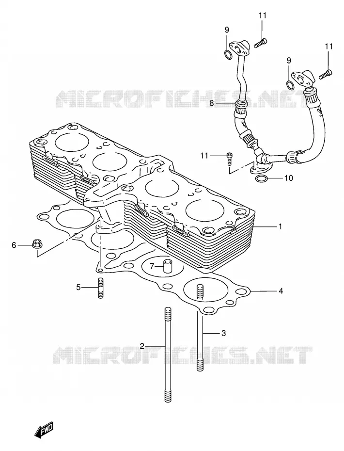 CYLINDER Suzuki MOTO 600 BANDIT 1995  GSF600US(E2)