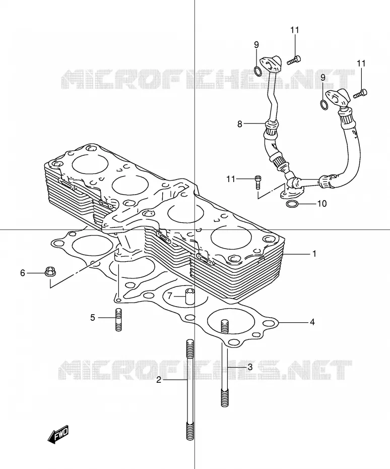 CYLINDER Suzuki MOTO 600 BANDIT 2002  GSF600SUK2(E2)
