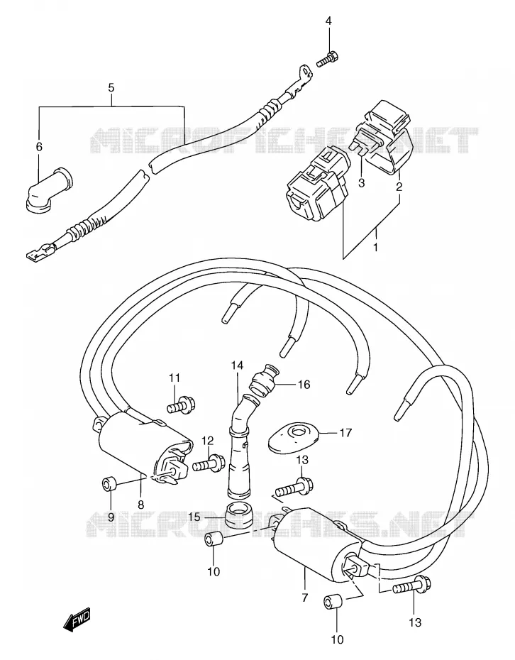 ELECTRICAL (GSF1200SAV/SAW/SAX/SAY) Suzuki MOTO 1200 BANDIT 1997  GSF1200SAV(E2)