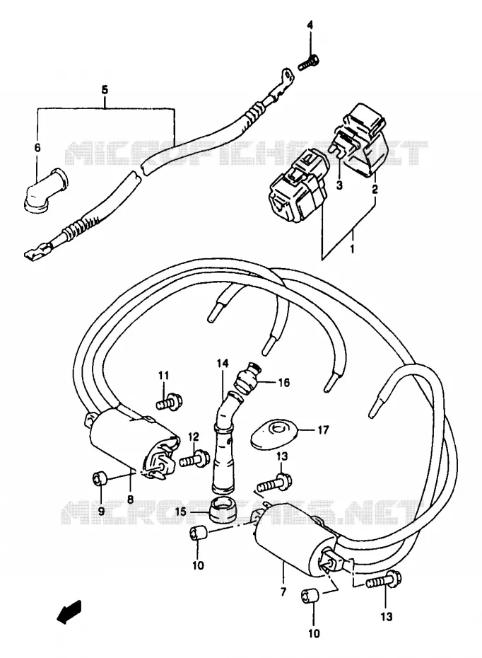 ELECTRICAL (GSF1200SAV/SAW/SAX/SAY) Suzuki MOTO 1200 BANDIT 2000  GSF1200Y(T/V/W/X/Y)