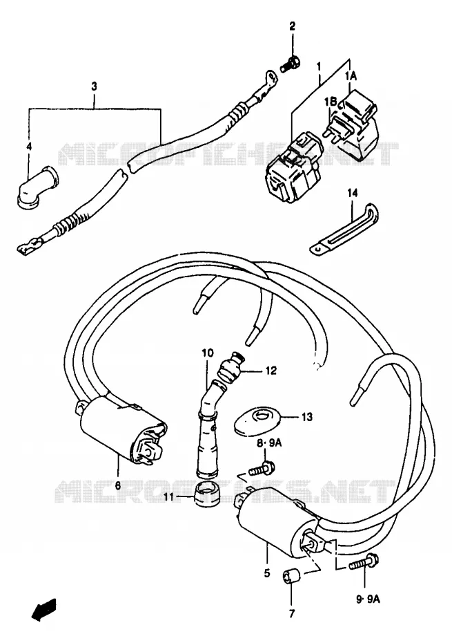 ELECTRICAL (GSF1200T/V/W/X/Y/ST/SV/SW/SX/SY) Suzuki MOTO 1200 BANDIT 1996  GSF1200T(T/V/W/X/Y)
