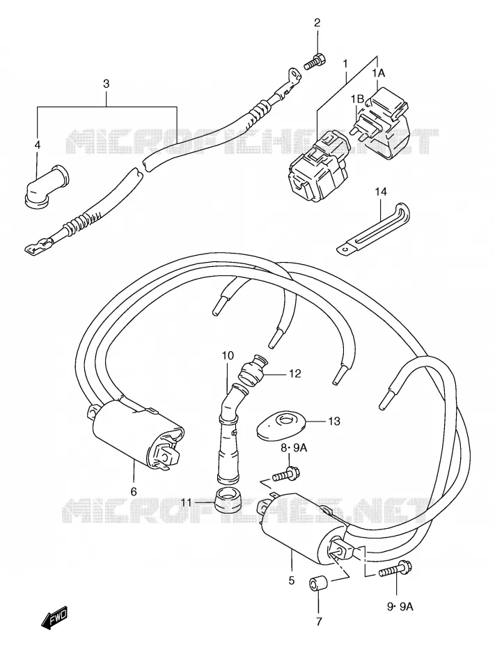ELECTRICAL (GSF1200T/V/W/X/Y/ST/SV/SW/SX/SY) Suzuki MOTO 1200 BANDIT 1999  GSF1200SX(E2)