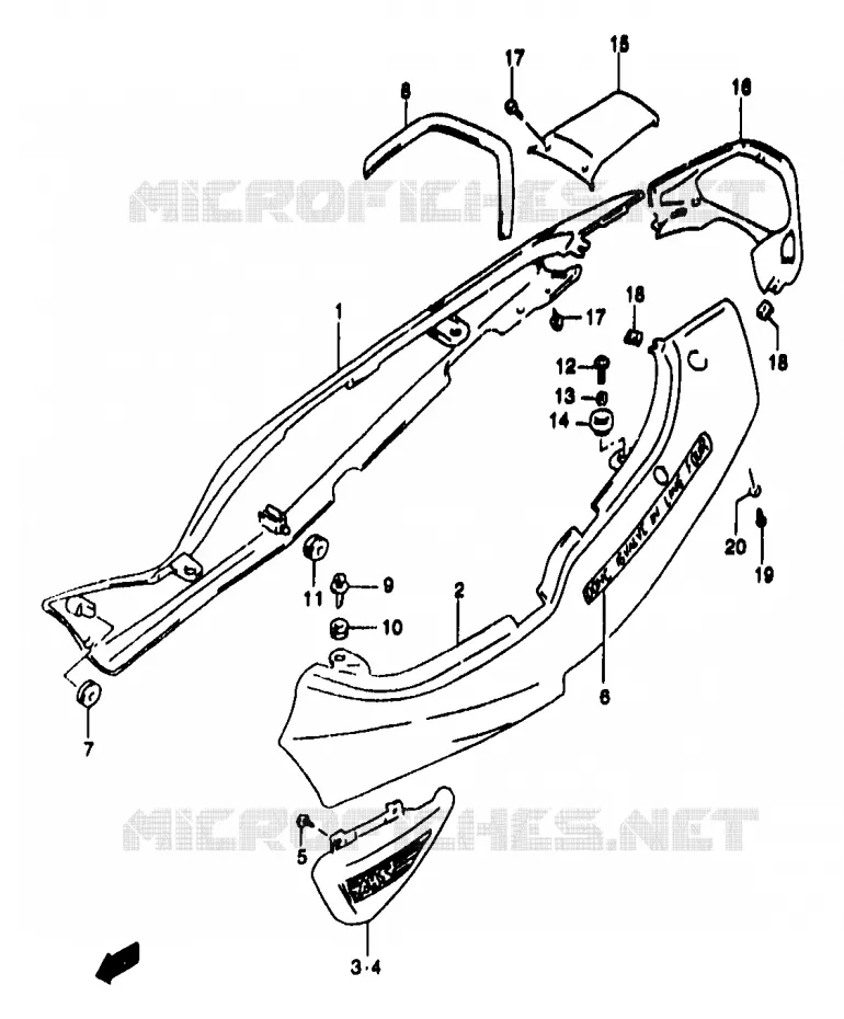 FAIRING (GSF1200SAV) Suzuki MOTO 1200 BANDIT 1997  GSF1200V/GSF1200SV/GSF1200SAV