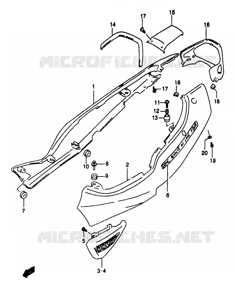 FAIRING (GSF1200SAY) Suzuki MOTO 1200 BANDIT 1997  GSF1200SAV(T/V/W/X/Y)
