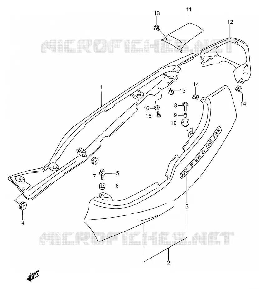 FAIRING (GSF600ST/SUT/SV/SUV) Suzuki MOTO 600 BANDIT 1996  GSF600T/GSF600ST/GSF600UT/GSF600SUT