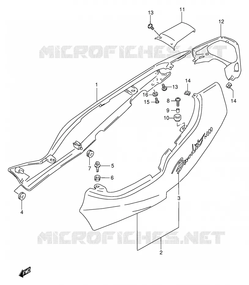 FAIRING (GSF600X/UX) Suzuki MOTO 600 BANDIT 1997  GSF600V/GSF600SV/GSF600UV/GSF600SUV