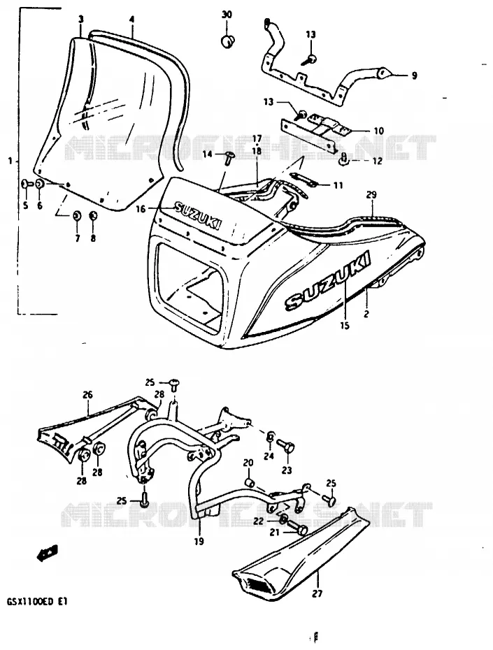 FAIRING (GSX1100ESD) Suzuki MOTO 1100 GSX 1982  GSX1100Z(Z/D)