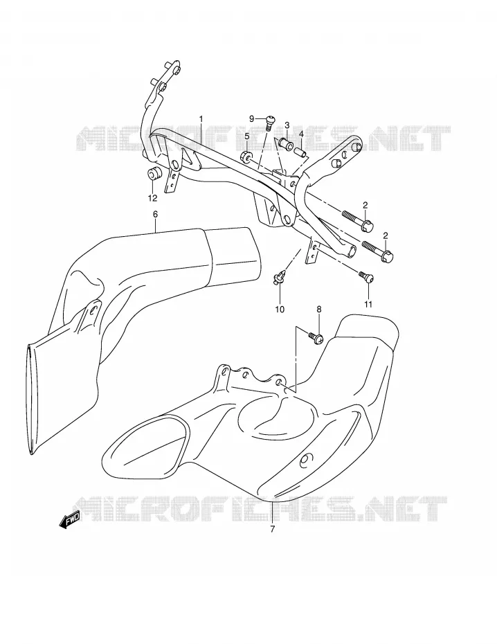 FAIRING INSTALLATION PARTS Suzuki MOTO 1300 HAYABUSA 2004  GSX1300RU2K4(E2)