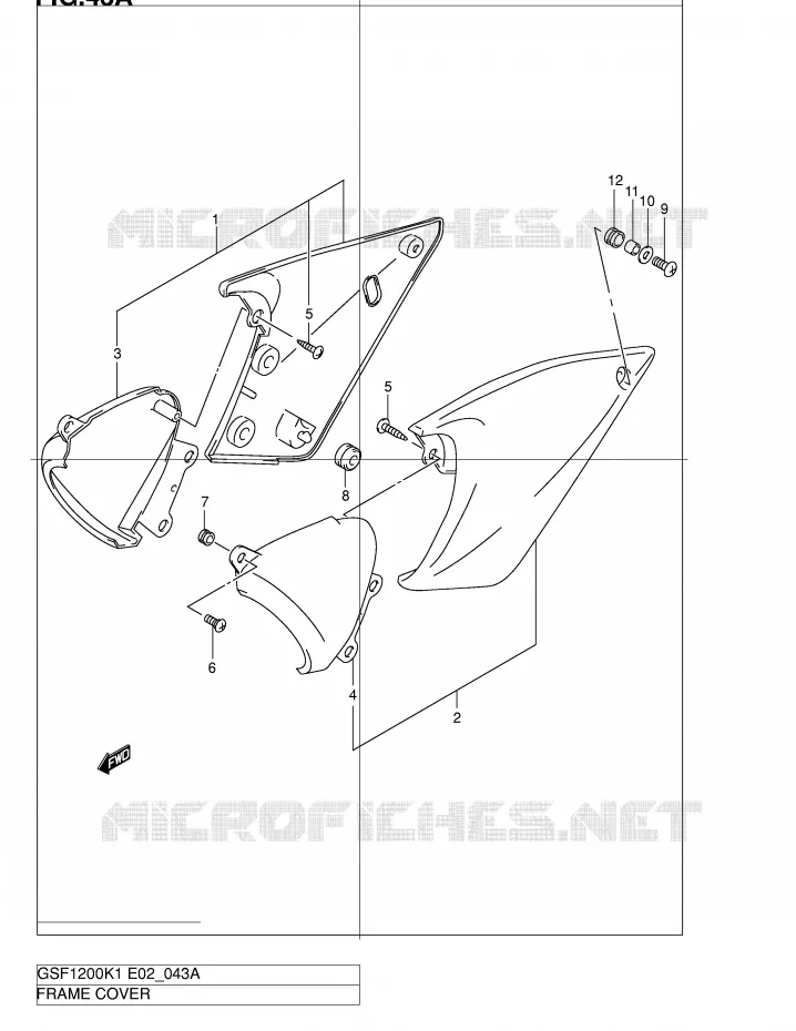 FAIRING (MODEL K2/K3/K4/K5) Suzuki MOTO 1200 BANDIT 2004  GSF1200SK4(E2)