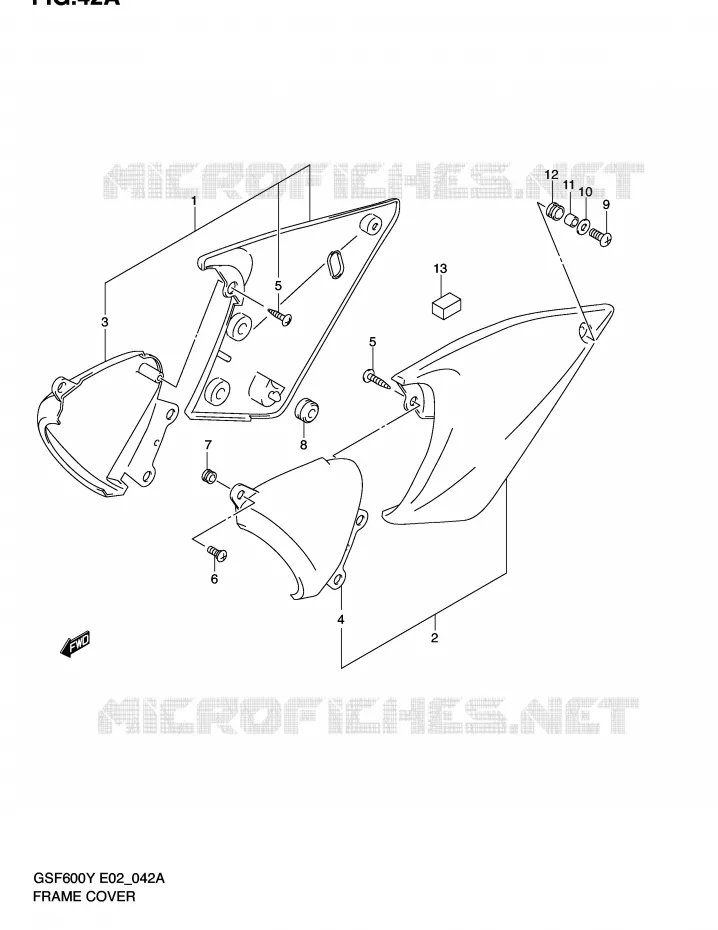 FAIRING (MODEL K2/K3/K4) Suzuki MOTO 600 BANDIT 2004  GSF600UK4(E2)