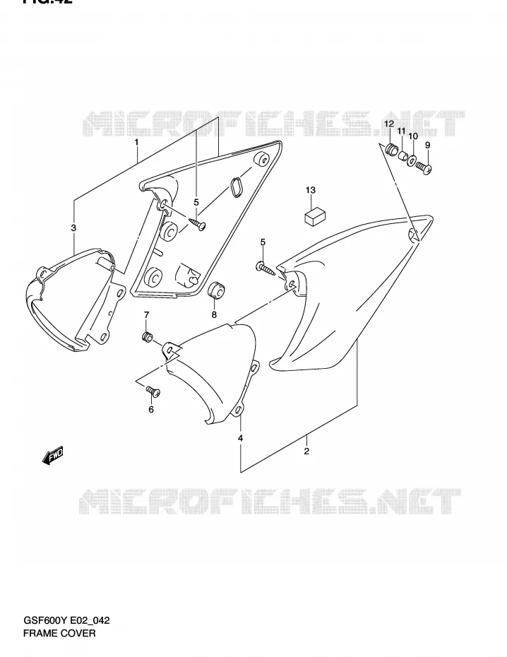 FAIRING (MODEL Y/K1) Suzuki MOTO 600 BANDIT 2002  GSF600SK2(E2)