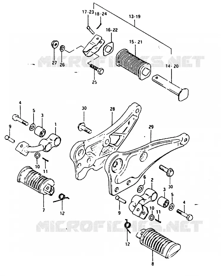FOOTREST Suzuki MOTO 1100 GSX 1981  GSX1100X(T/X)