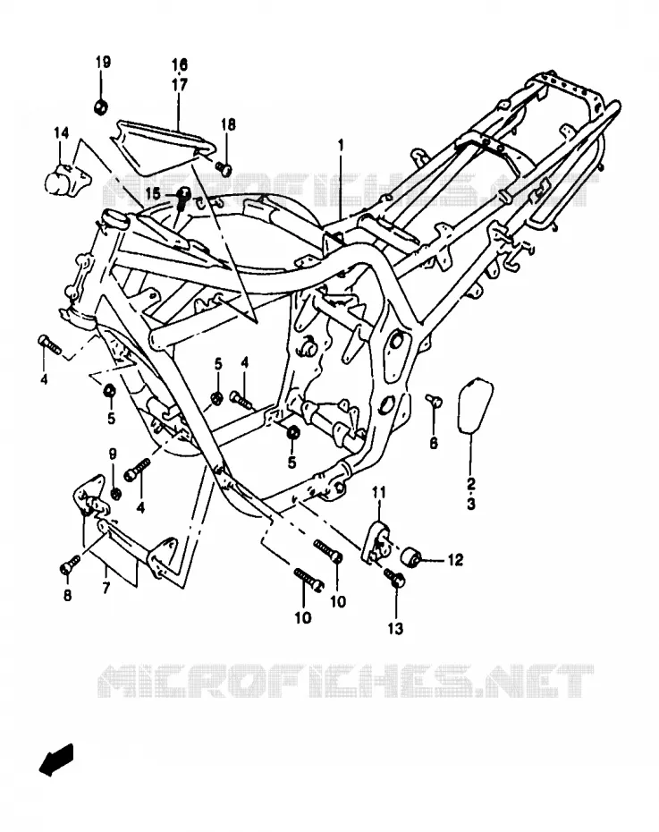 FRAME (GSF1200SAV) Suzuki MOTO 1200 BANDIT 1998  GSF1200W/GSF1200SW/GSF1200SAW