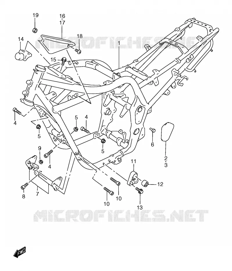 FRAME (GSF1200SAV) Suzuki MOTO 1200 BANDIT 2000  GSF1200Y/GSF1200SY/GSF1200SAY
