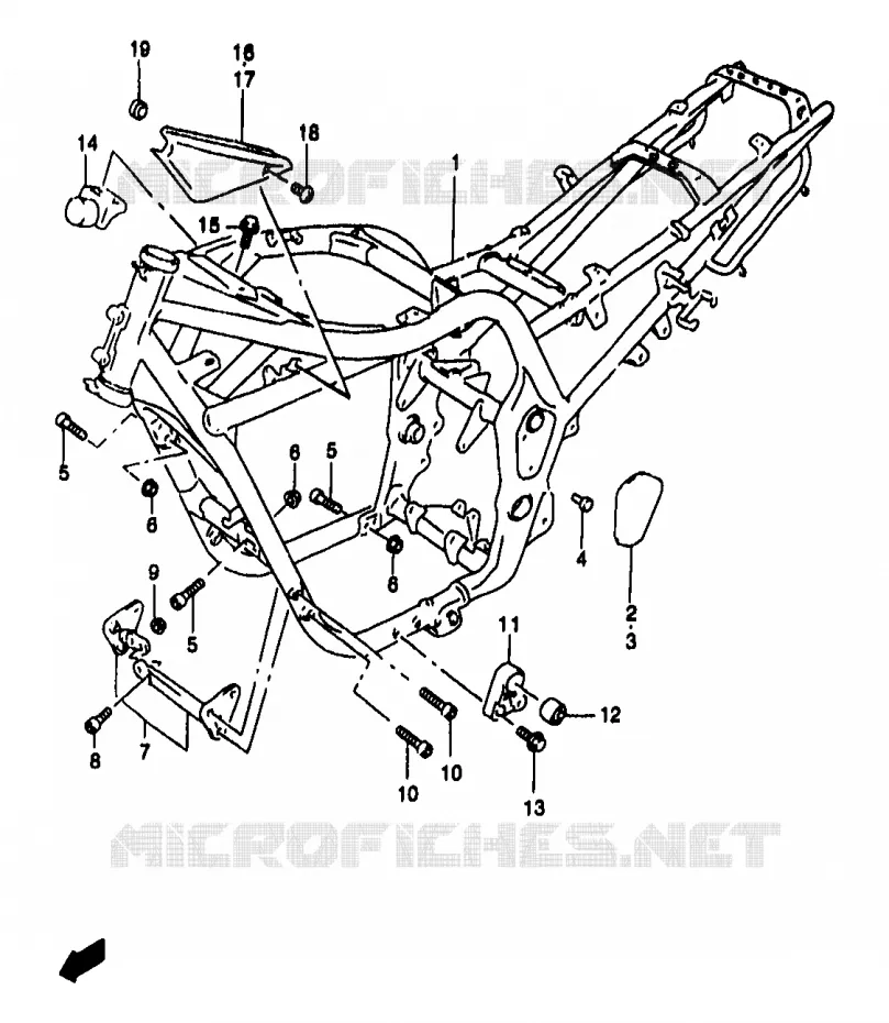 FRAME (GSF1200Y/SY) Suzuki MOTO 1200 BANDIT 2000  GSF1200SAY(T/V/W/X/Y)