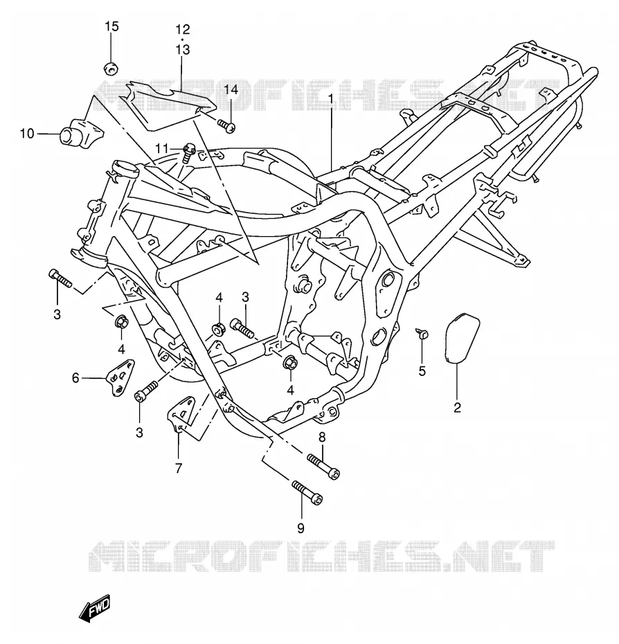 FRAME (GSF600ST/SUT) Suzuki MOTO 600 BANDIT 1999  GSF600X/GSF600SX/GSF600UX/GSF600SUX