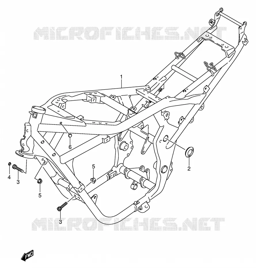 FRAME (MODEL K5) Suzuki MOTO 650 BANDIT 2006  GSF650SK6(E2)