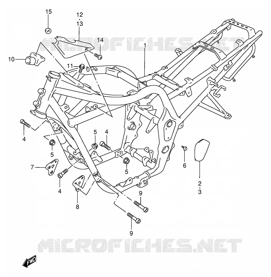 FRAME (MODEL V/W/X) Suzuki MOTO 600 BANDIT 1996  GSF600SUT(E2)