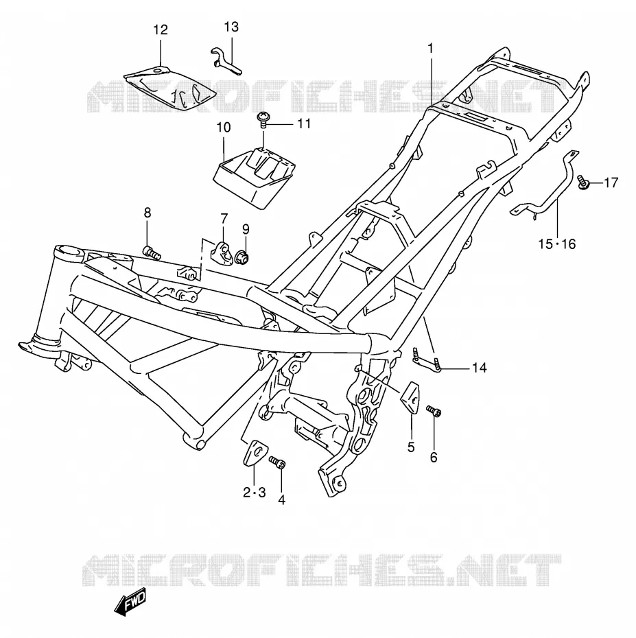 FRAME Suzuki MOTO 400 BANDIT 1997  GSF400VV(E30)