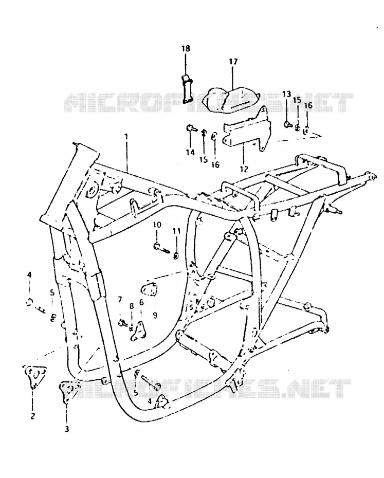 FRAME Suzuki MOTO 400 GSX 1980  GSX400LX(T/X)