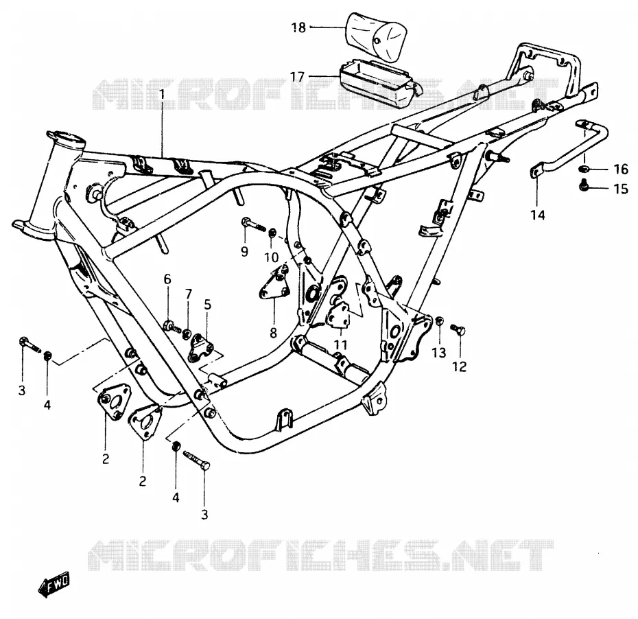 FRAME Suzuki MOTO 400 GSX 1983  GSX400FD