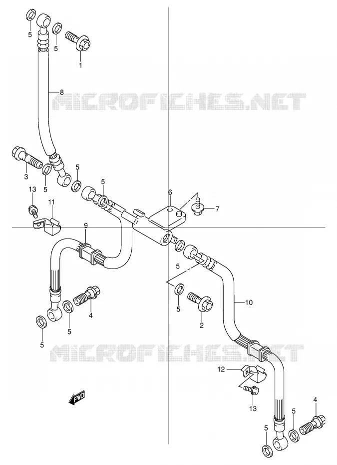 FRONT BRAKE HOSE Suzuki MOTO 600 BANDIT 2000  GSF600SY(E2)