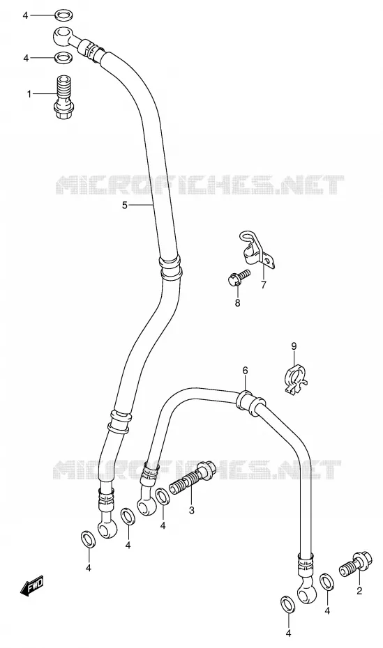 FRONT BRAKE HOSE Suzuki MOTO 600 GSX-R 2004  GSX-R600K4(E2)