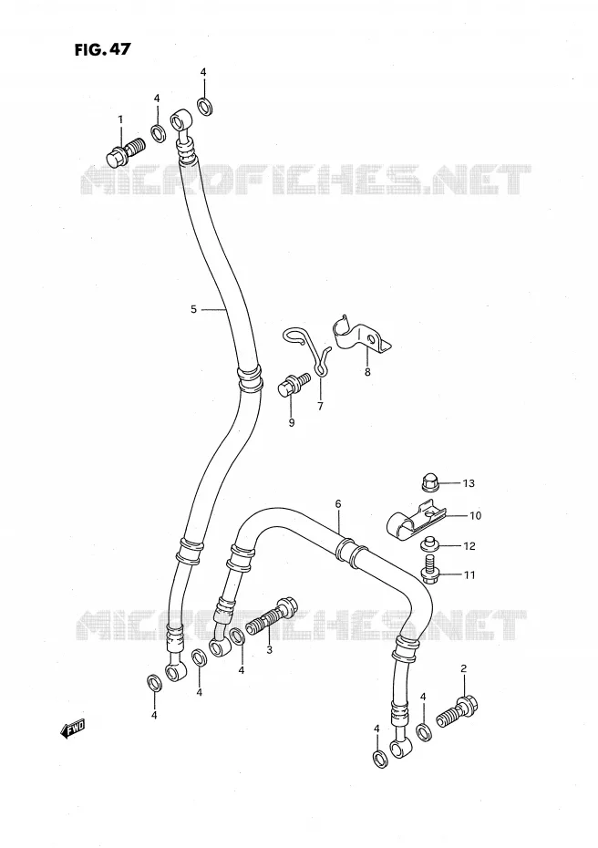 FRONT BRAKE HOSE Suzuki MOTO 750 GSX-R 1994  GSX-R750SPR(E4)