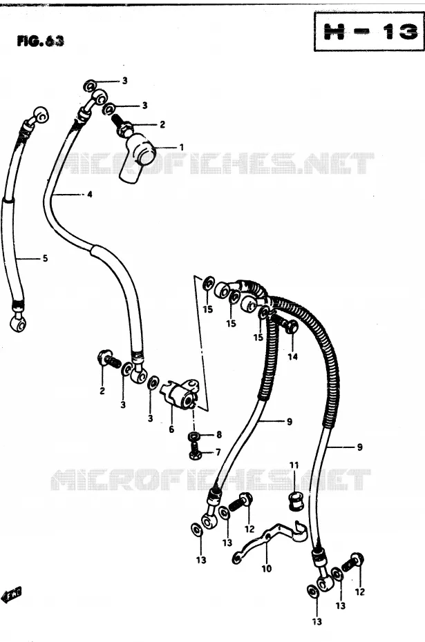 FRONT BRAKE HOSE Suzuki MOTO 850 GS 1983  GS850GD(E1)