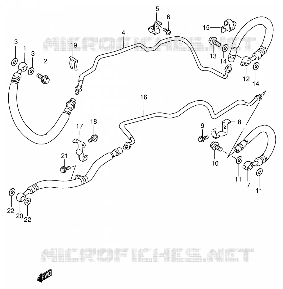FRONT BRAKE PIPE (GSF1200SAV/SAW/SAX/SAY) Suzuki MOTO 1200 BANDIT 2000  GSF1200Y(E2)