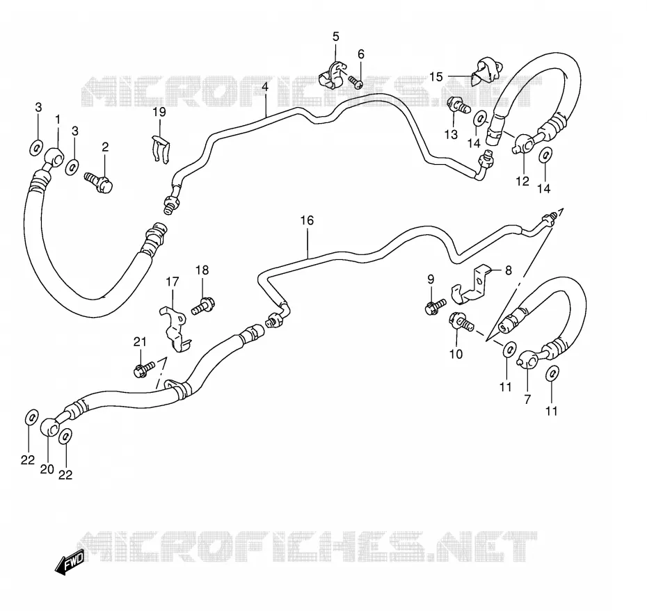 FRONT BRAKE PIPE (GSF1200SAV) Suzuki MOTO 1200 BANDIT 1996  GSF1200ST(E28)