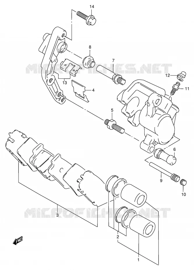 FRONT CALIPER Suzuki MOTO 600 BANDIT 1997  GSF600SV(E2)
