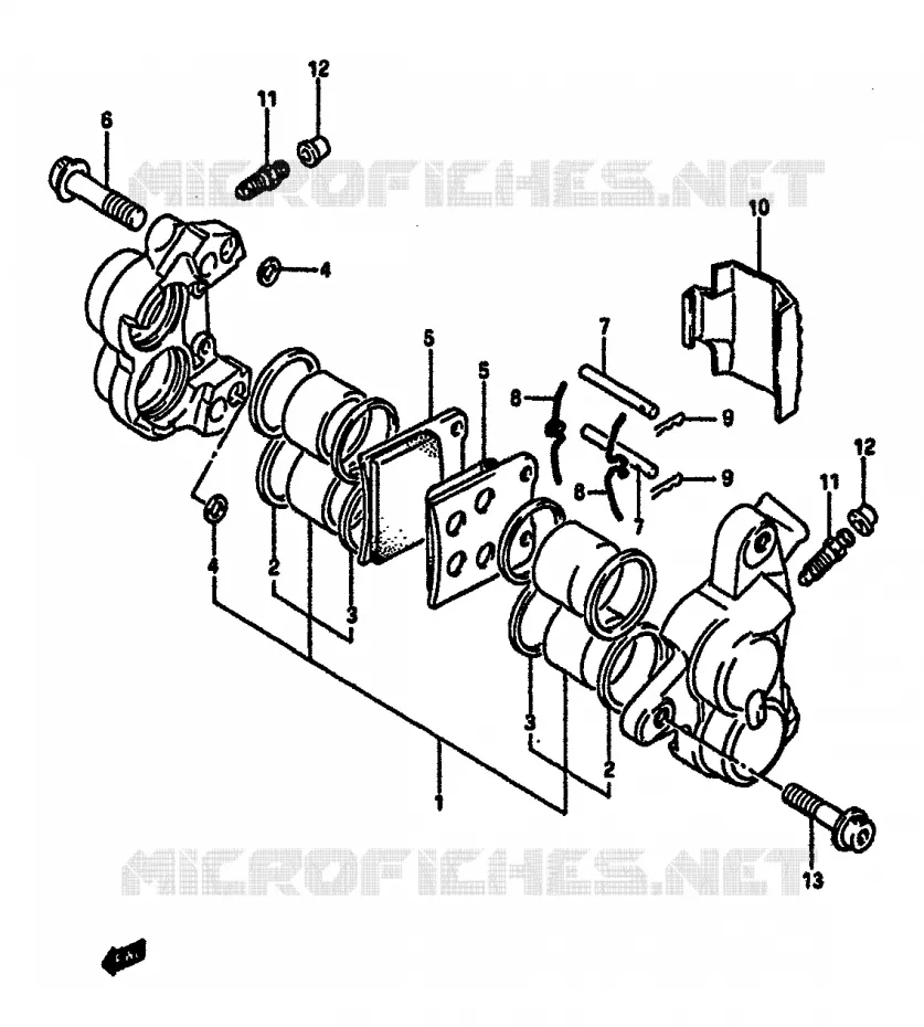 FRONT CALIPER Suzuki MOTO 750 GSX-R 1986  GSX-750G(F/G/H) E34