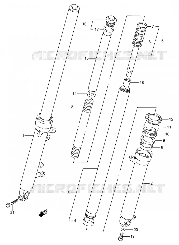 FRONT DUMPER Suzuki MOTO 250 GSX 1993  GSX250FP(E24)