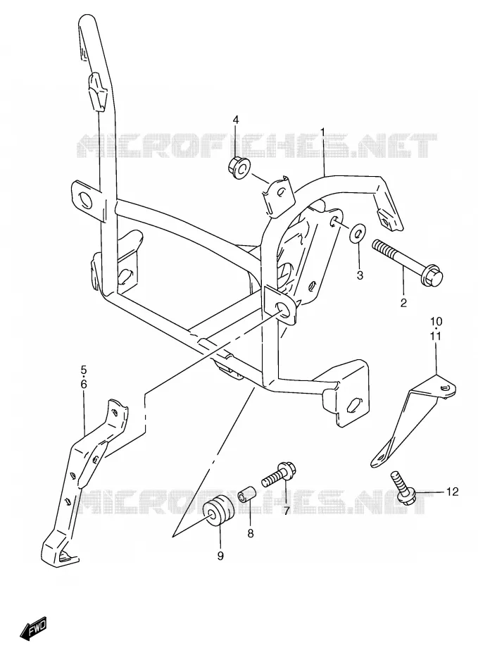 FRONT FAIRING STAY (GSF1200ST/SV/SAV/SW/SAW/SX/SAX/SY/SAY) Suzuki MOTO 1200 BANDIT 1997  GSF1200V(E2)
