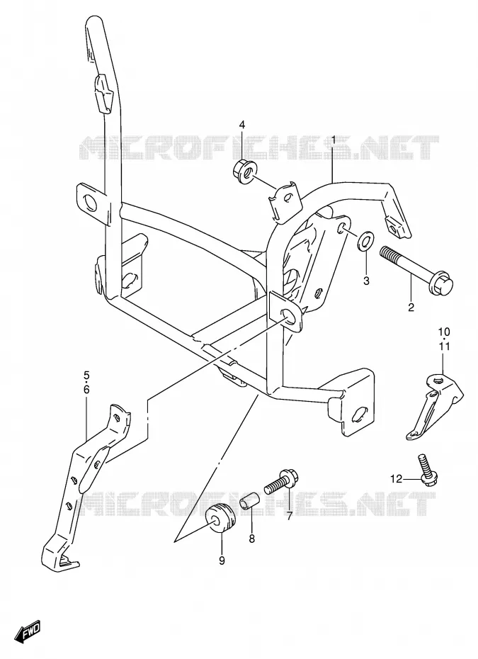 FRONT FAIRING STAY (GSF600ST/SUT/SV/SUV/SW/SUW/SX/SUX) Suzuki MOTO 600 BANDIT 1996  GSF600ST(E2)