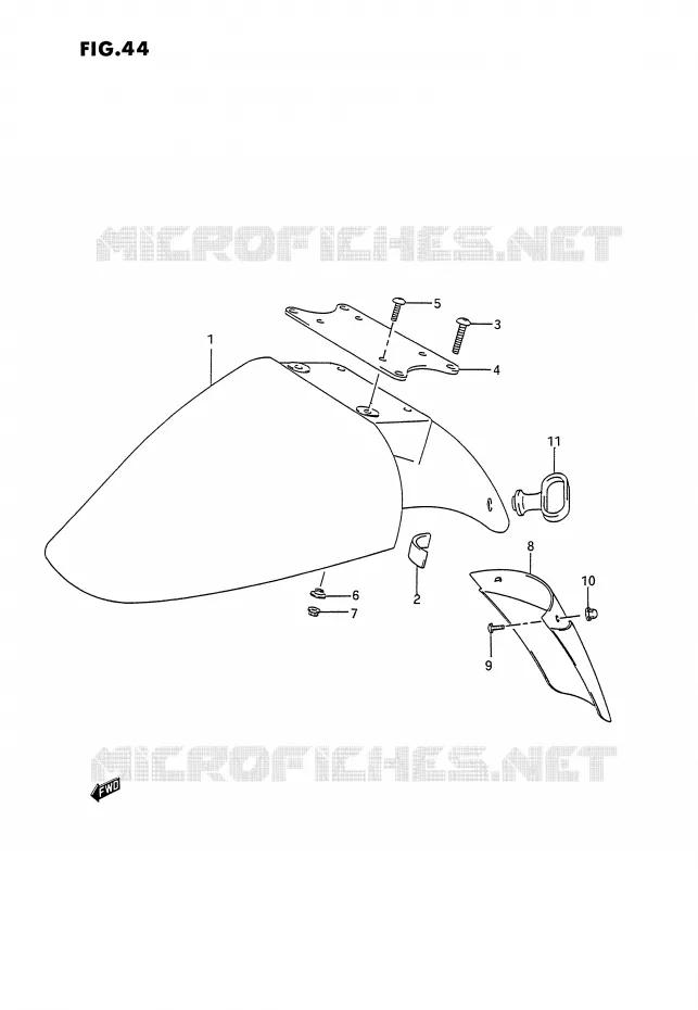 FRONT FENDER Suzuki MOTO 1100 GSX-G 1992  GSX1100GN(E2)