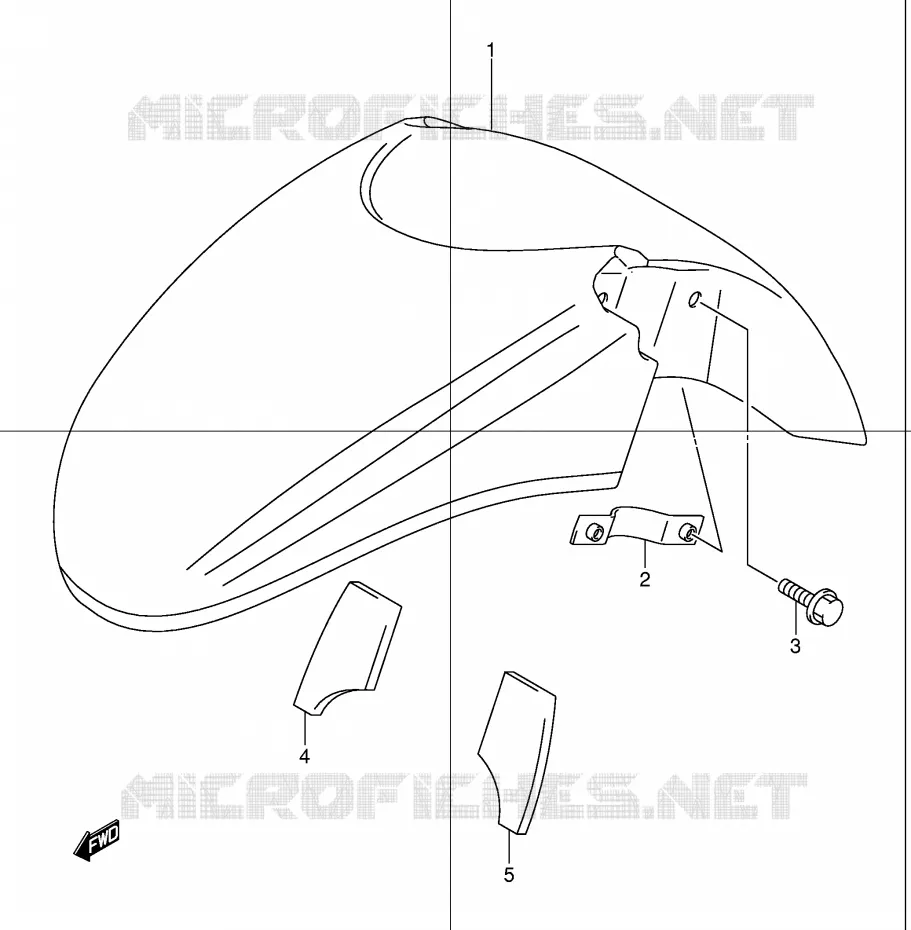 FRONT FENDER Suzuki MOTO 1200 BANDIT 2003  GSF1200K3(E2)