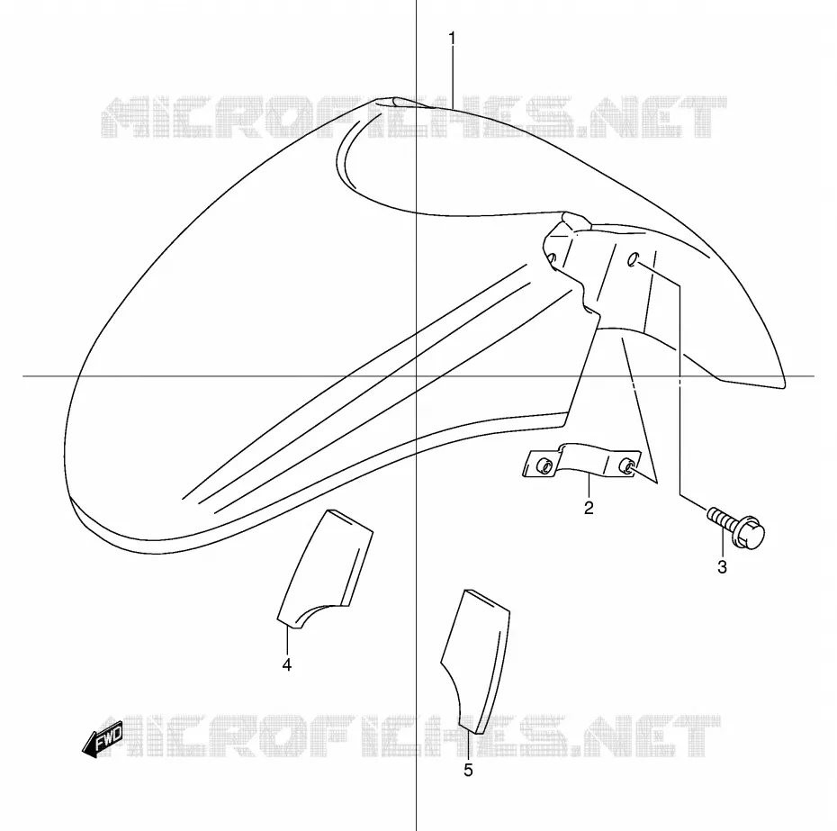 FRONT FENDER Suzuki MOTO 600 BANDIT 2002  GSF600SUK2(E2)
