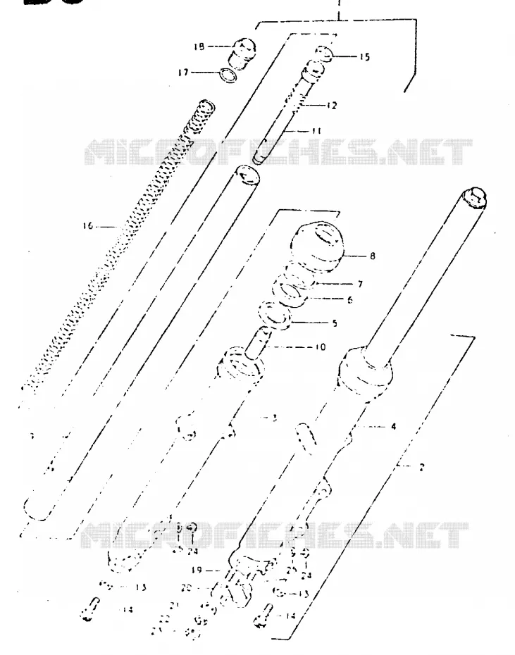 FRONT FORK Suzuki MOTO 400 GSX 1980  GSX400LX(T/X)