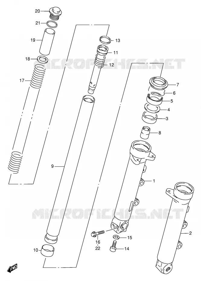 FRONT FORK Suzuki MOTO 600 BANDIT 1997  GSF600V/GSF600SV/GSF600UV/GSF600SUV