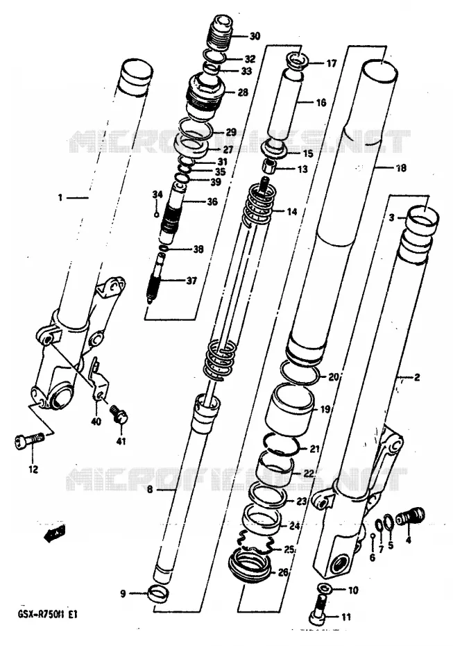 FRONT FORK Suzuki MOTO 750 GSX-R 1991  GSX-R750M